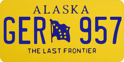 AK license plate GER957
