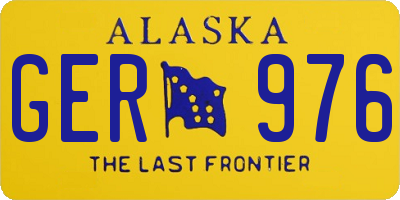 AK license plate GER976