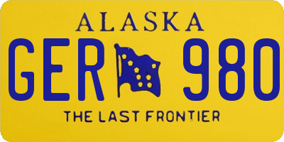 AK license plate GER980