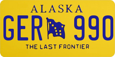 AK license plate GER990