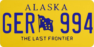 AK license plate GER994