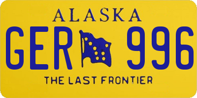 AK license plate GER996