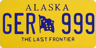 AK license plate GER999
