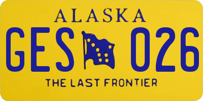 AK license plate GES026