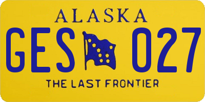 AK license plate GES027