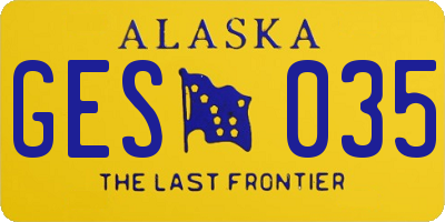 AK license plate GES035