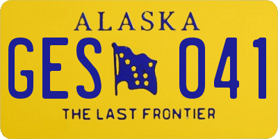 AK license plate GES041