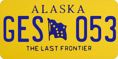 AK license plate GES053