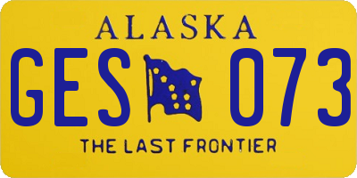 AK license plate GES073