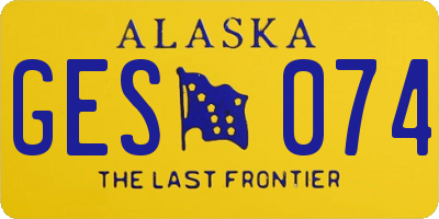 AK license plate GES074