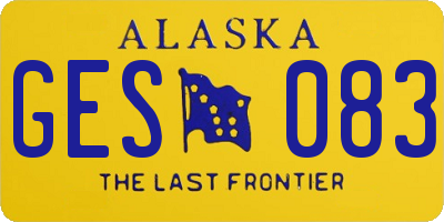 AK license plate GES083