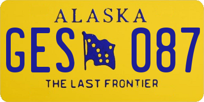 AK license plate GES087