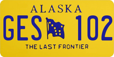 AK license plate GES102