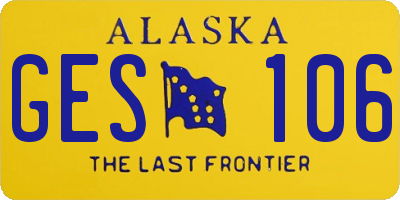 AK license plate GES106