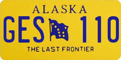 AK license plate GES110