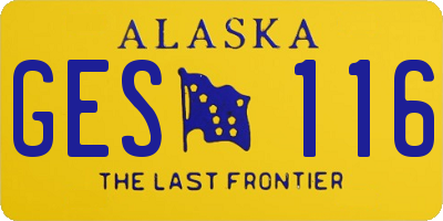 AK license plate GES116
