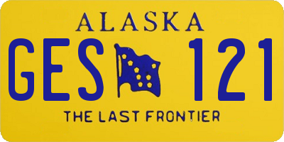 AK license plate GES121