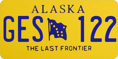 AK license plate GES122