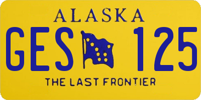 AK license plate GES125