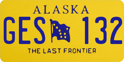 AK license plate GES132