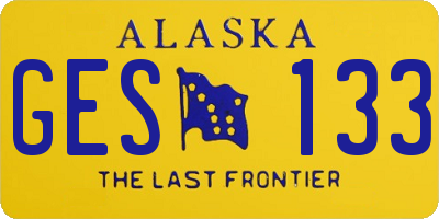 AK license plate GES133
