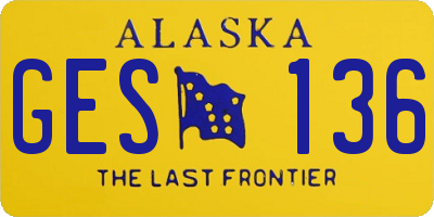 AK license plate GES136