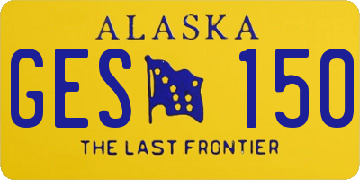 AK license plate GES150