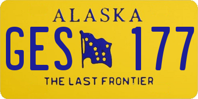 AK license plate GES177