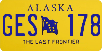 AK license plate GES178