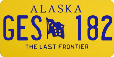 AK license plate GES182
