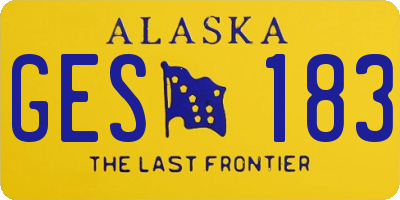 AK license plate GES183