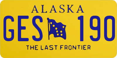 AK license plate GES190