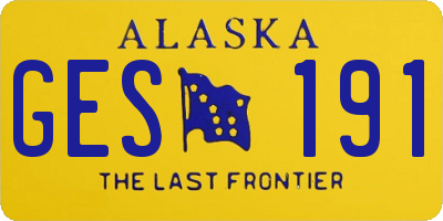 AK license plate GES191