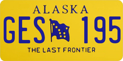 AK license plate GES195