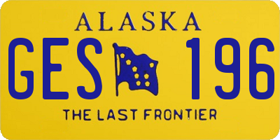 AK license plate GES196