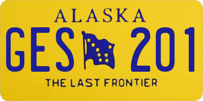 AK license plate GES201