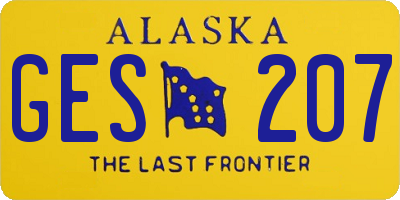 AK license plate GES207