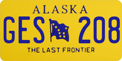 AK license plate GES208