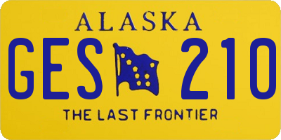 AK license plate GES210