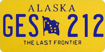 AK license plate GES212