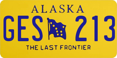 AK license plate GES213