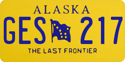 AK license plate GES217