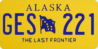 AK license plate GES221
