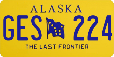 AK license plate GES224