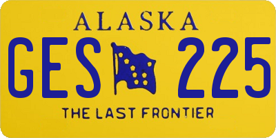 AK license plate GES225