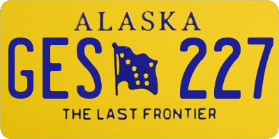 AK license plate GES227