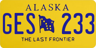 AK license plate GES233