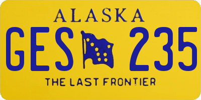 AK license plate GES235
