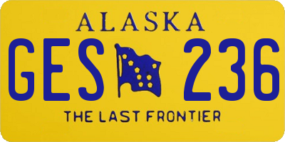 AK license plate GES236