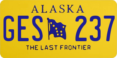 AK license plate GES237